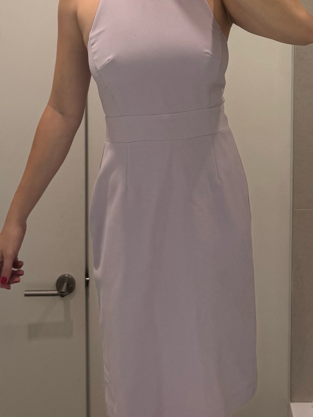 Banana Republic Pale Lilac Halter Midi Dress